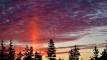 December 7, 2022 - Sun pillar at sunrise in East Baltic, Isobel Fitzpatrick
